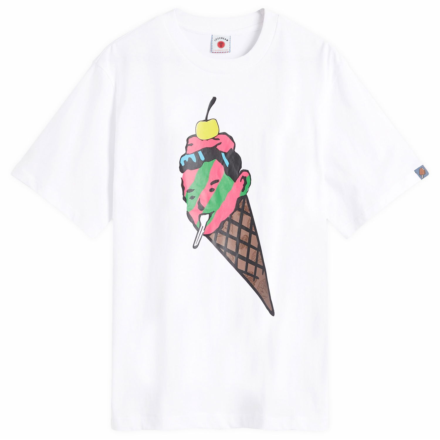 Majica BBC IceCream ICECREAM Cone Man T-Shirt, Size Large Bela | IC24483-WHT, 1