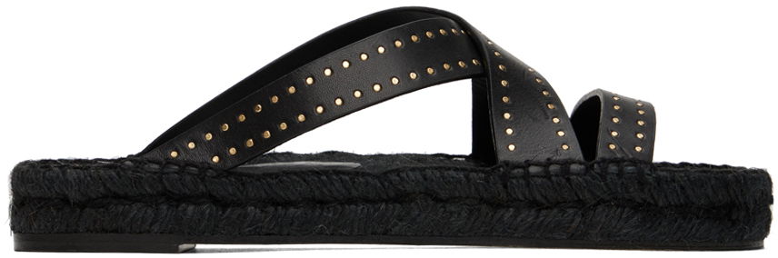 Nega čevljev ISABEL MARANT Isabel Marant Ika Espadrille Crisscross Sandals Črna | 23PEP0004FA-A1C69S, 0