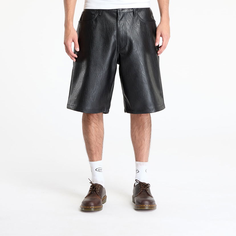 Kratke hlače Pleasures PLEASURES Plaster Baggy Shorts Črna | P25SU025 BLACK
