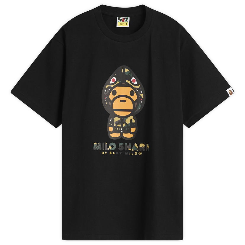 Majica BAPE 1st Camo Milo Shark T-Shirt Črna | 002TEL801004M-BYE