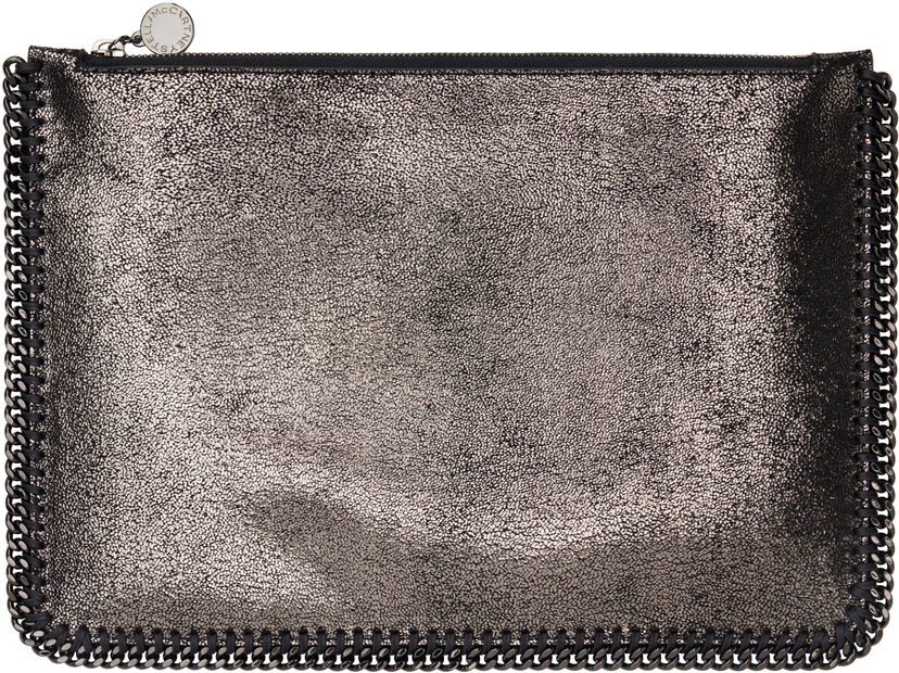 Torbica Stella McCartney Falabella Chain Metallic Clutch Črna | 7B0112WP0489