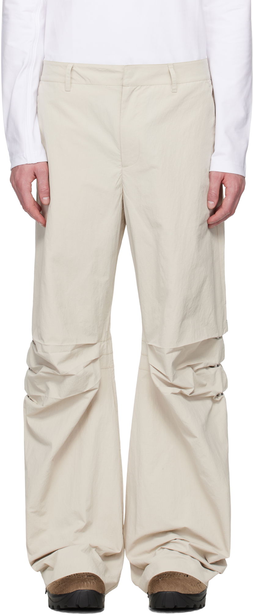 Hlače HELIOT EMIL HELIOT EMIL Ferro Gathered Trousers Bež | SS25_M_10_193_ST18
