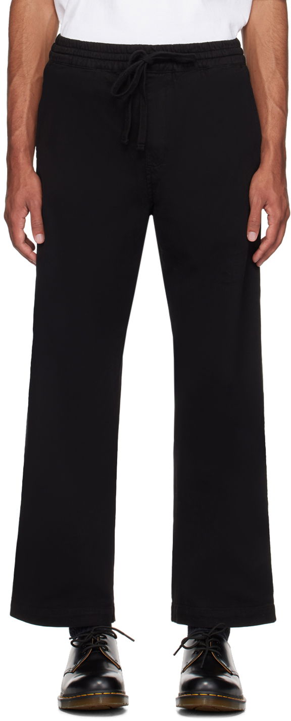 Hlače Carhartt WIP Relaxed Fit Cotton Twill Trousers Črna | I033585, 0
