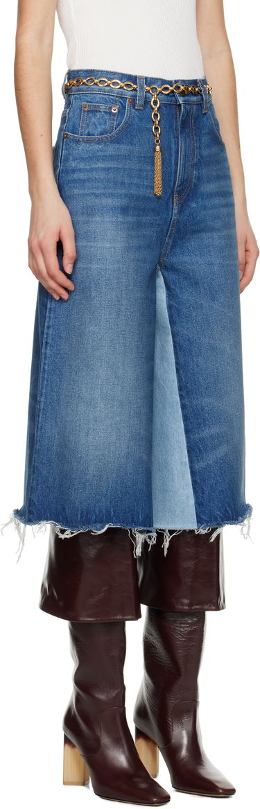 Kavbojke CHLOÉ Chloé Bermuda Patchwork Denim Shorts Modra | CH25SDS02158, 1