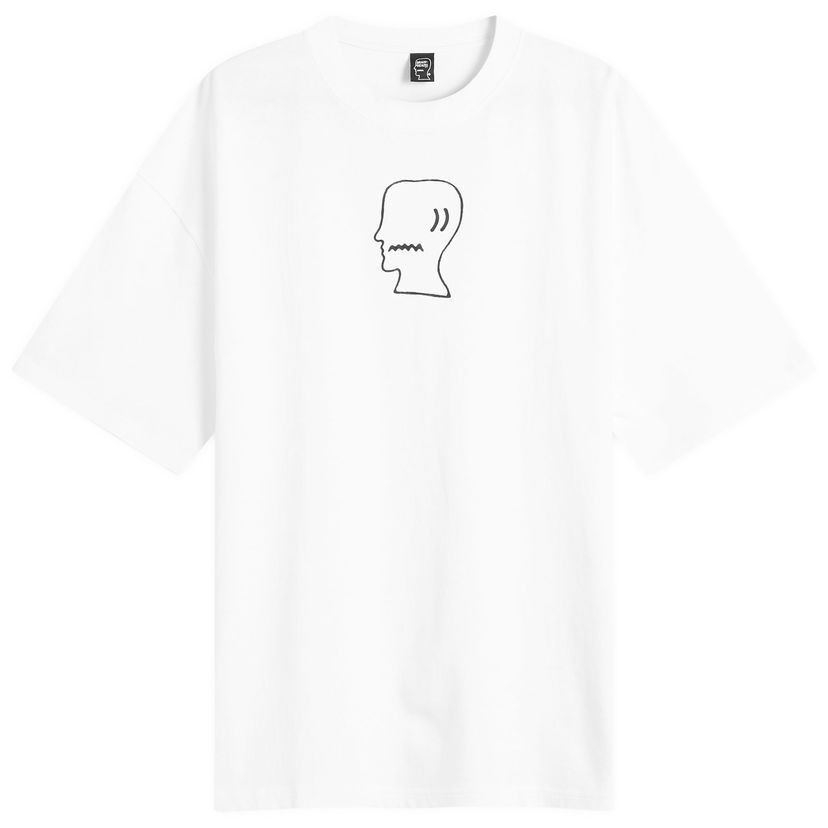 Majica Brain Dead Brain Dead Logo Head T-Shirt, Size Large Bela | BDF24T000045-WHT