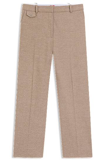Hlače BOSS Relaxed Fit Stretch Trousers Bež | 50542692