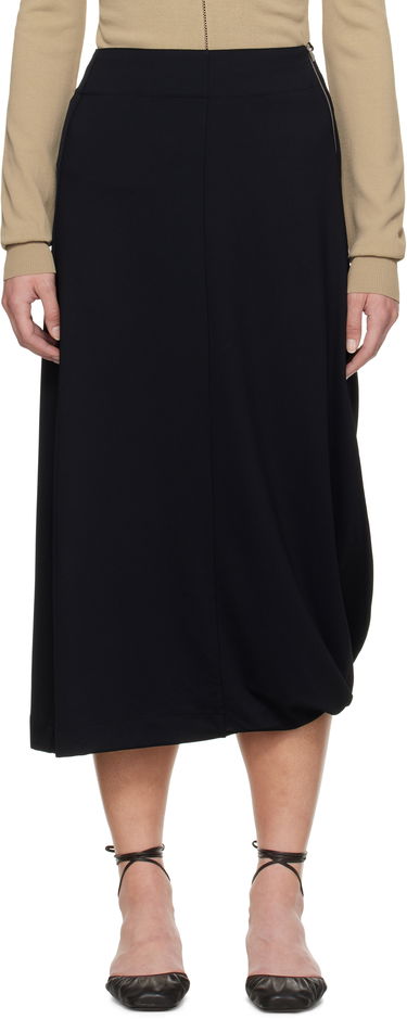Krila LEMAIRE Lemaire Twisted Hem Midi Skirt Črna | SK1047 LJ1034, 0