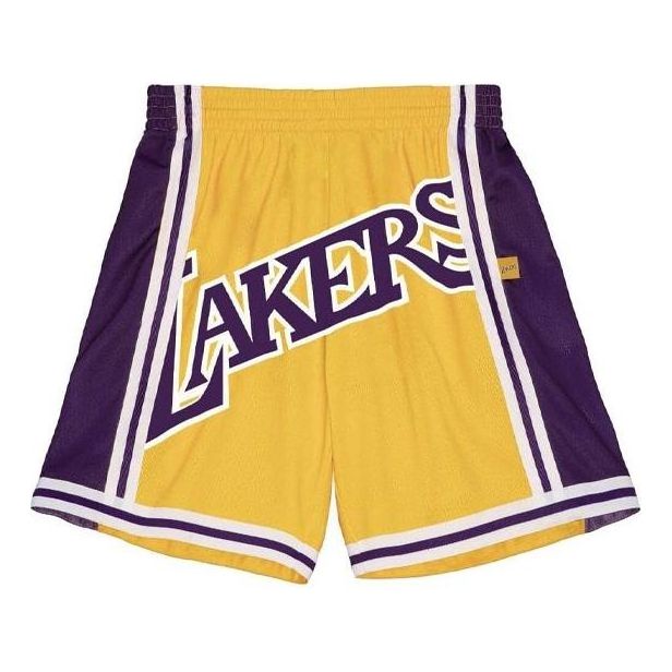 Kratke hlače Mitchell & Ness Mitchell & Ness NBA Los Angeles Lakers Big Face 2.0 Shorts Rumena | SHORBW19147-LALLGPR
