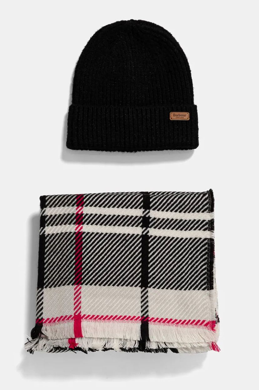 Šala Barbour Knit Beanie Hat And Scarf Set Večbarvna | LGS0094