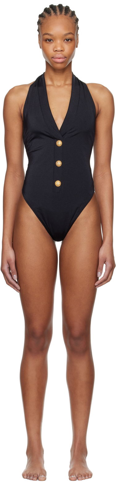 Kopalke Balmain Balmain Buttons One-Piece Swimsuit Črna | BKBUY2250, 0