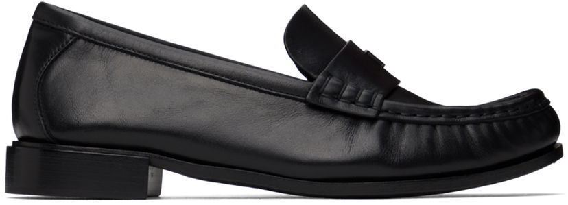 Oblačila Max Mara Max Mara Leather Loafers Črna | 2424526231600
