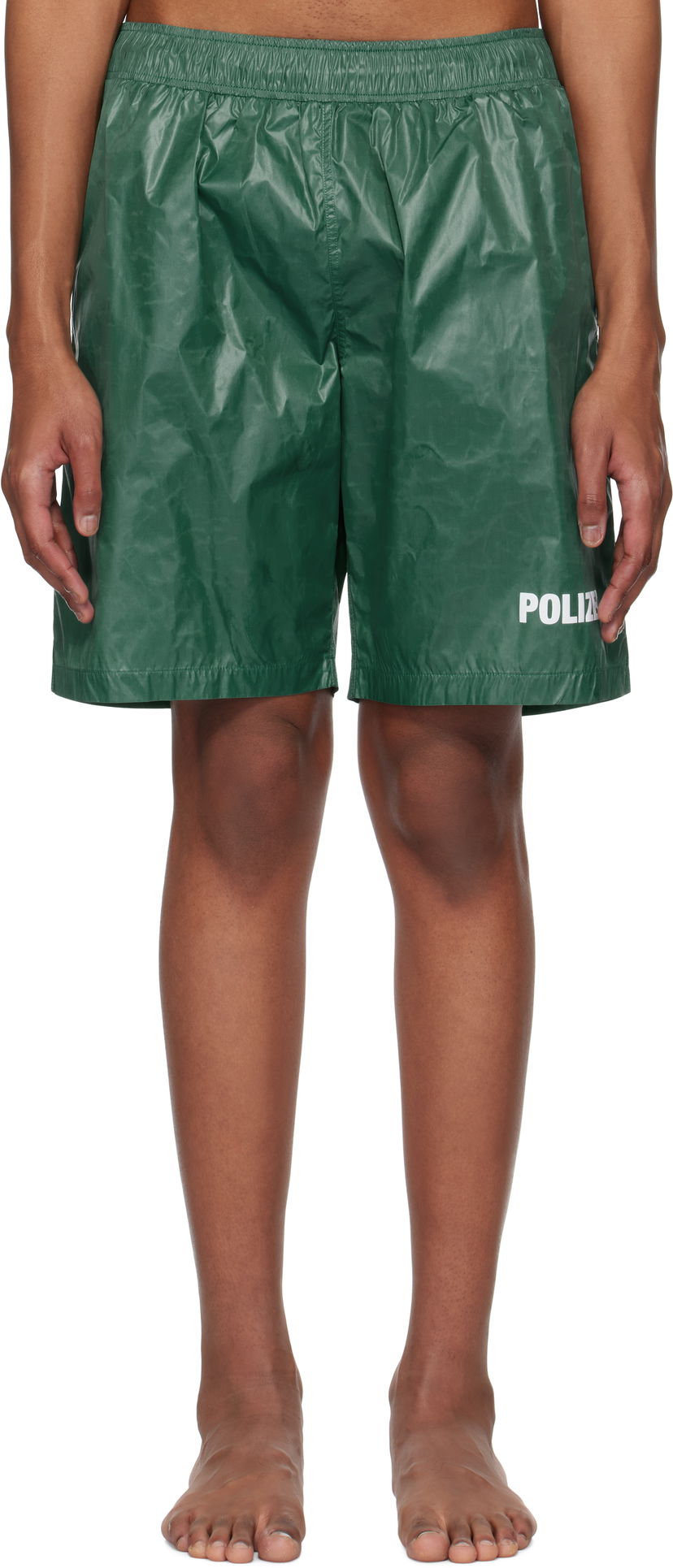 Kopalke VETEMENTS Vetements Polizei Swim Shorts Zelena | MA66SW110E