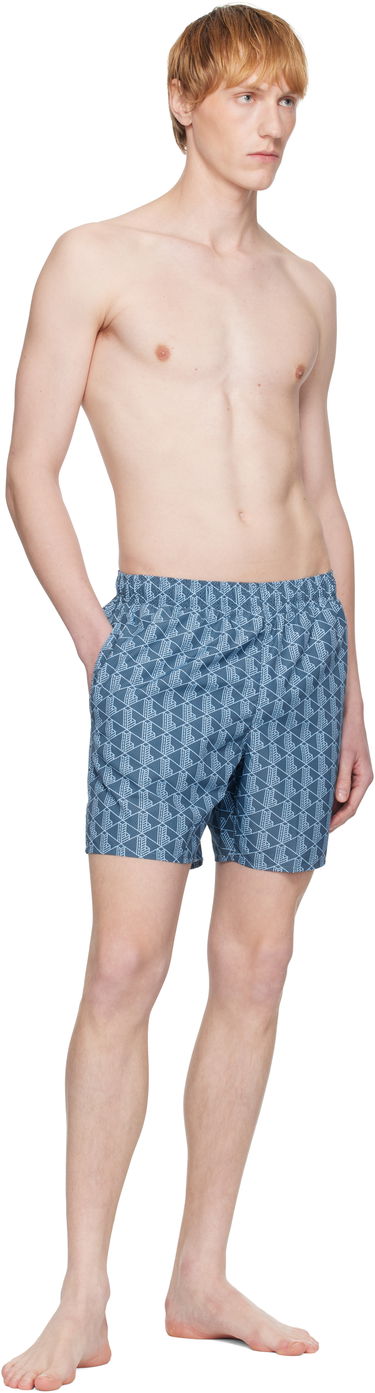 Kopalke Lacoste Geometric Print Swim Shorts Modra | MH9086-HGI, 3