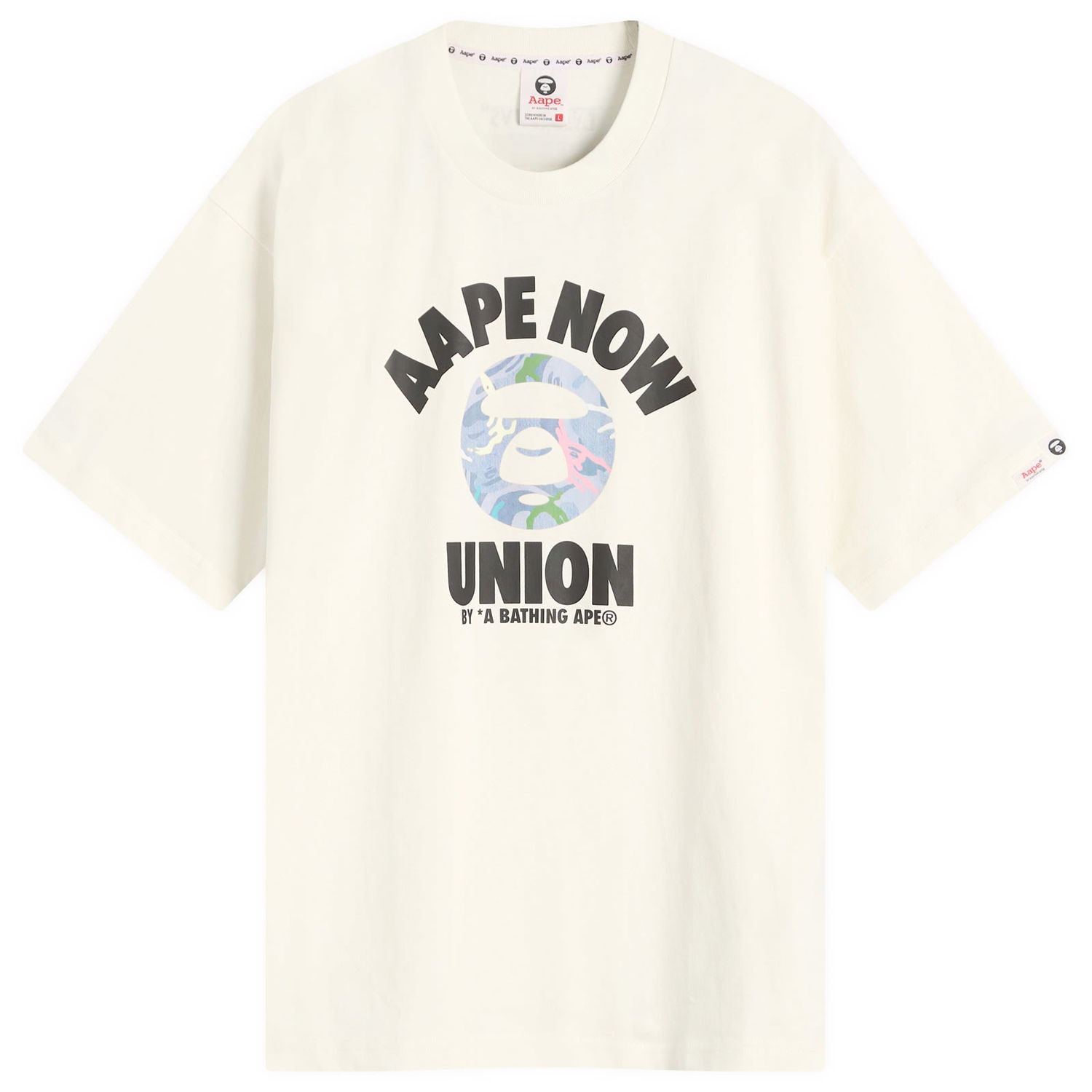 Majica AAPE by A Bathing Ape AAPE Union College T-Shirt, Size Large Bela | AAPTEM1643XX-IVN, 1