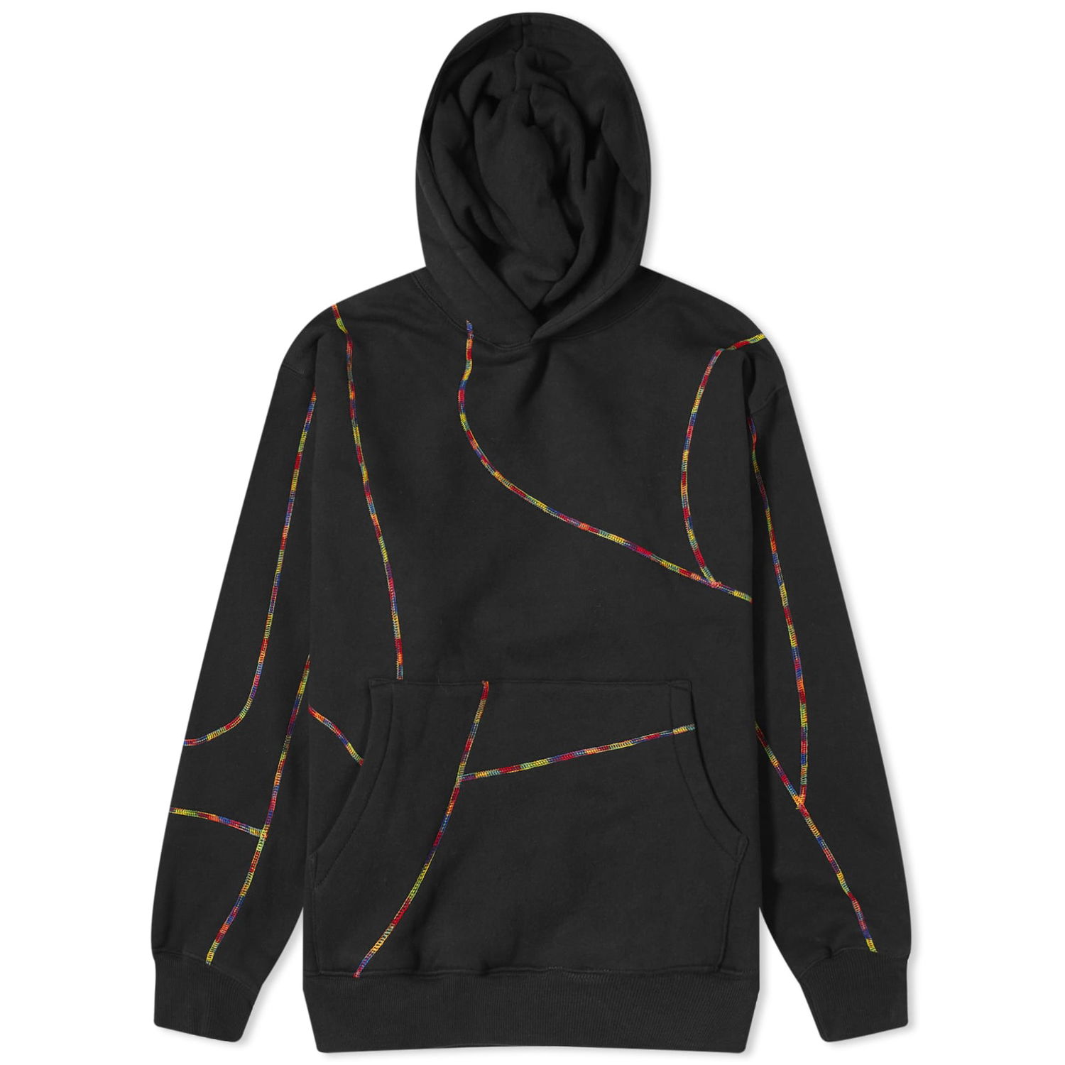 Pulover Pleasures Vein Hoodie Črna | P23W032-BLK, 0
