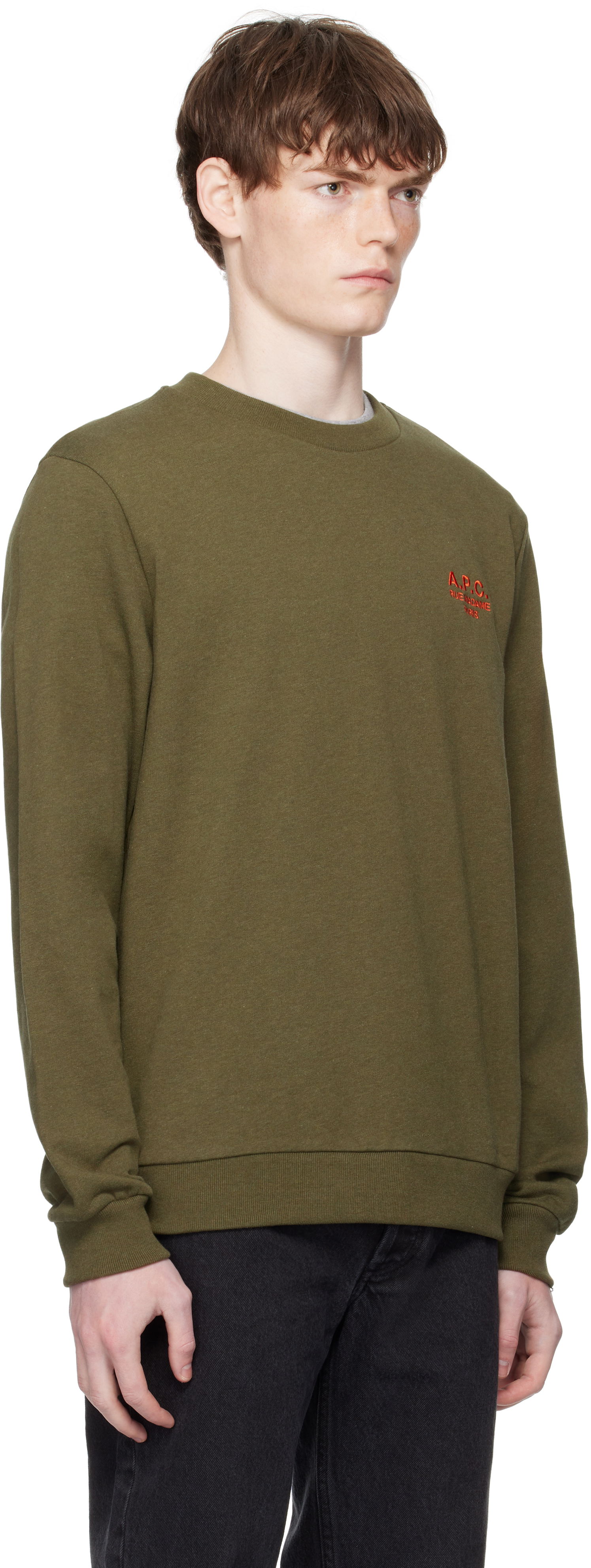 Pulover A.P.C. A.P.C. Rue Madame Standard Sweatshirt Zelena | COHGR-M27913, 1