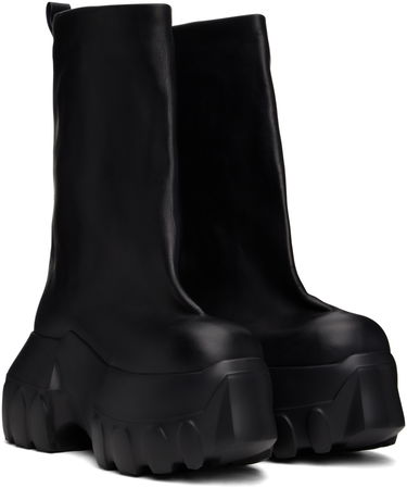 Oblačila Rick Owens Rick Owens Hollywood Flared Mega Tractor Boots Črna | RU01E5864 LOO, 3