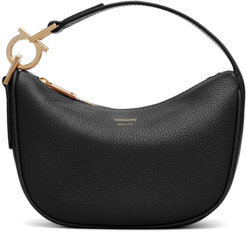 Torba za čez ramo FERRAGAMO Salvatore Ferragamo North-South XS Shoulder Bag Črna | 785984