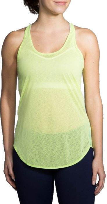 Majica brez rokavov Brooks Racerback Tank Top Rumena | 221189-38, 0