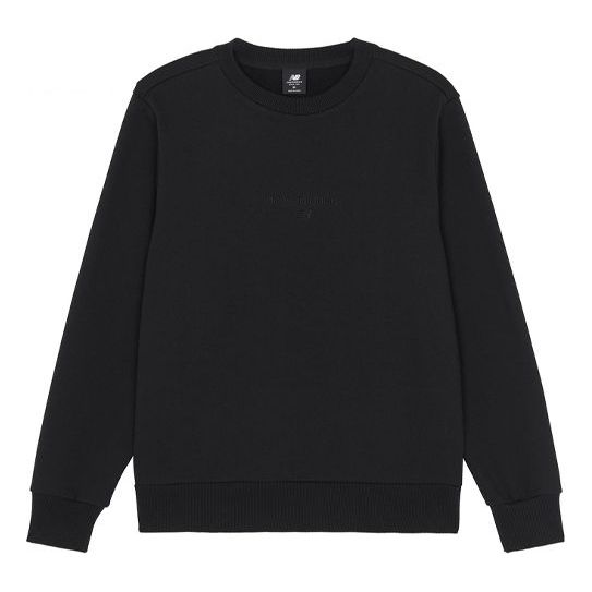 Pleteni pulover New Balance Round Neck Sports Pullover Črna | AMT21555-BK, 0