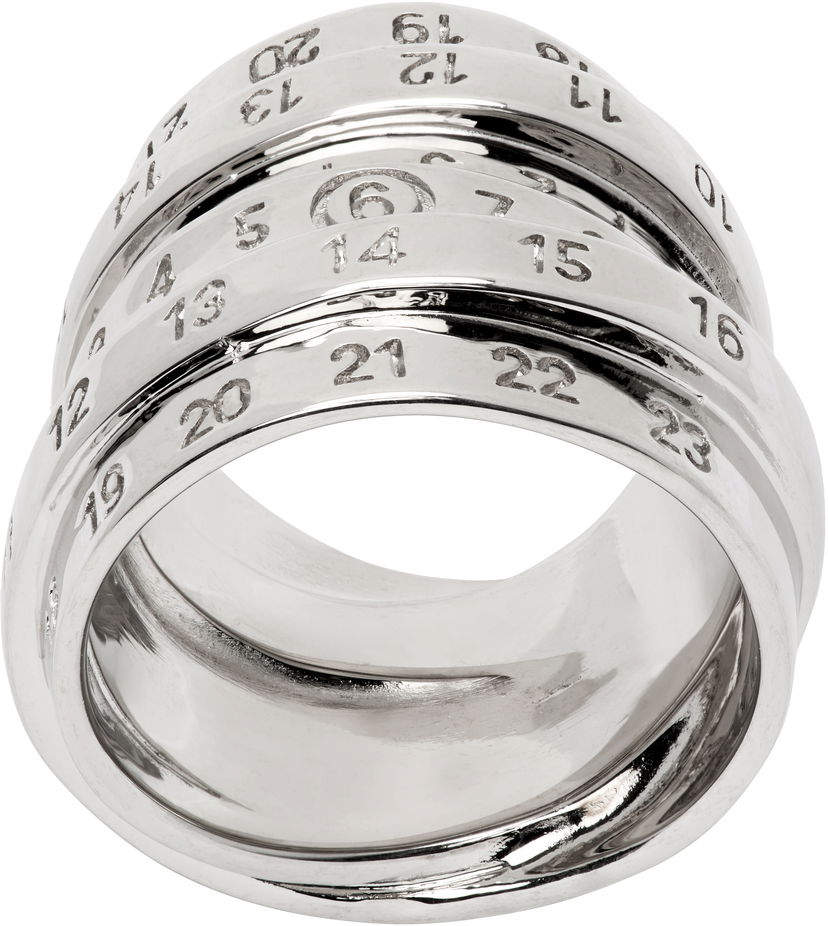Prstan Maison Margiela MM6 Maison Margiela Silver-Tone Numeric Ring Kovinski | SM6UQ0102 P6627