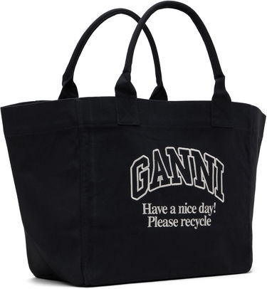 Tote bag GANNI GANNI Oversized Canvas Tote Bag Črna | A6680, 1