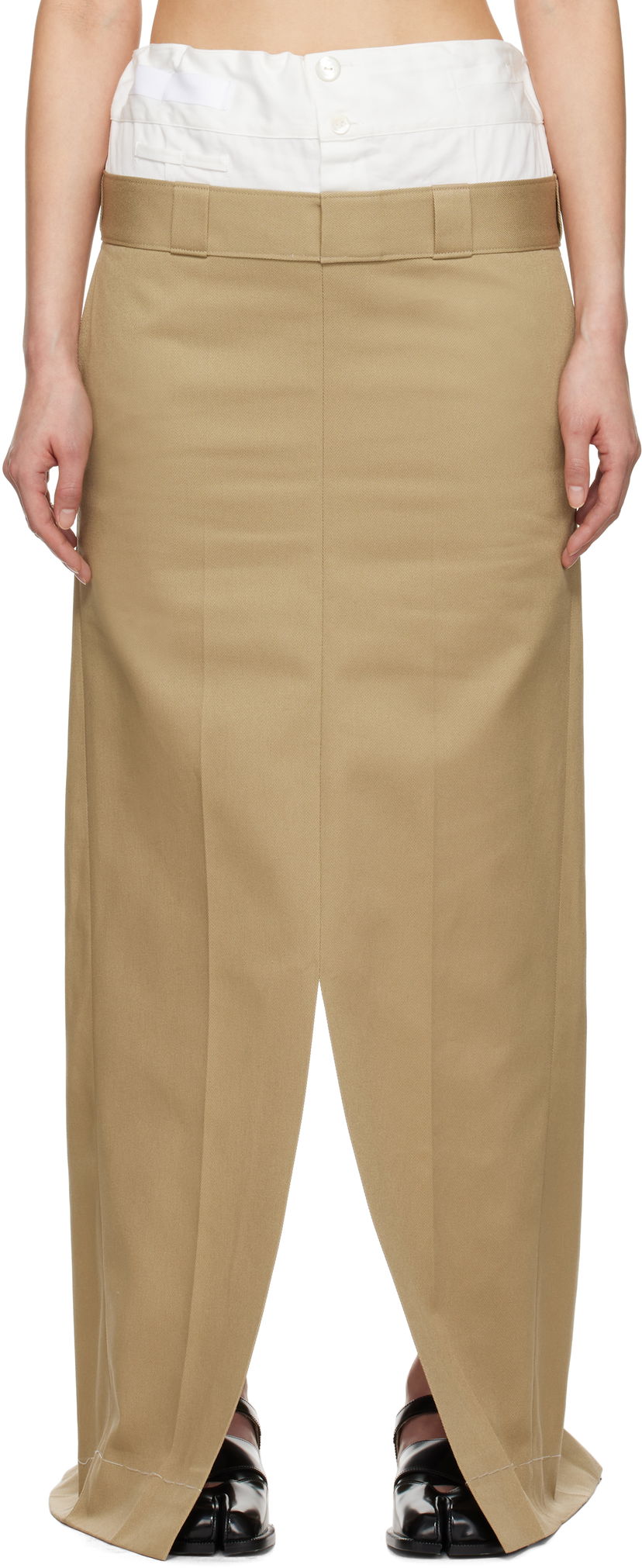 Krila Maison Margiela Maison Margiela Cotton Twill Maxi Skirt Bež | S51MI0002 S54042