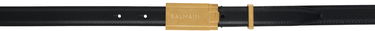 Pasovi Balmain Balmain Calfskin Plaque Belt Črna | DM0WJ041LSLX, 0