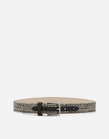 Pasovi Dolce & Gabbana Dolce & Gabbana Canvas Logo Print Belt Bež | EC0084A4352HXXCN, 0