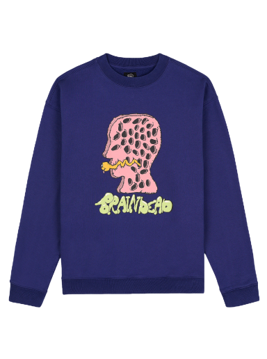Pulover Brain Dead Worm Hole Crewneck Mornarica | BDW22T10002579BL05