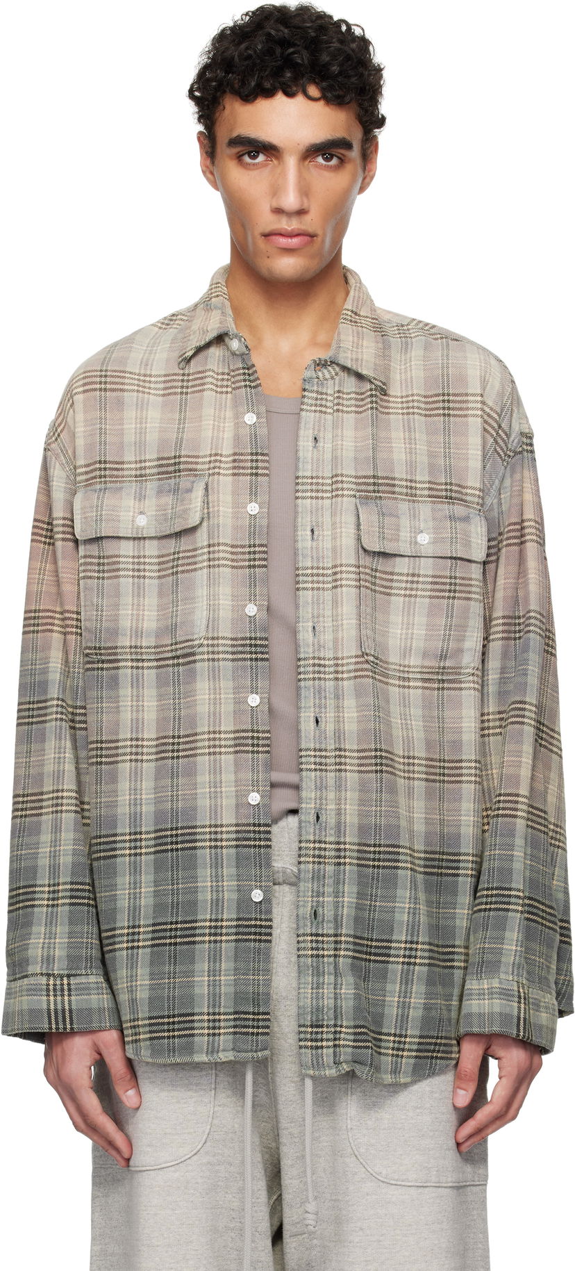 Srajce R13 R13 Relaxed Plaid Work Shirt Večbarvna | R13MR266-R458B