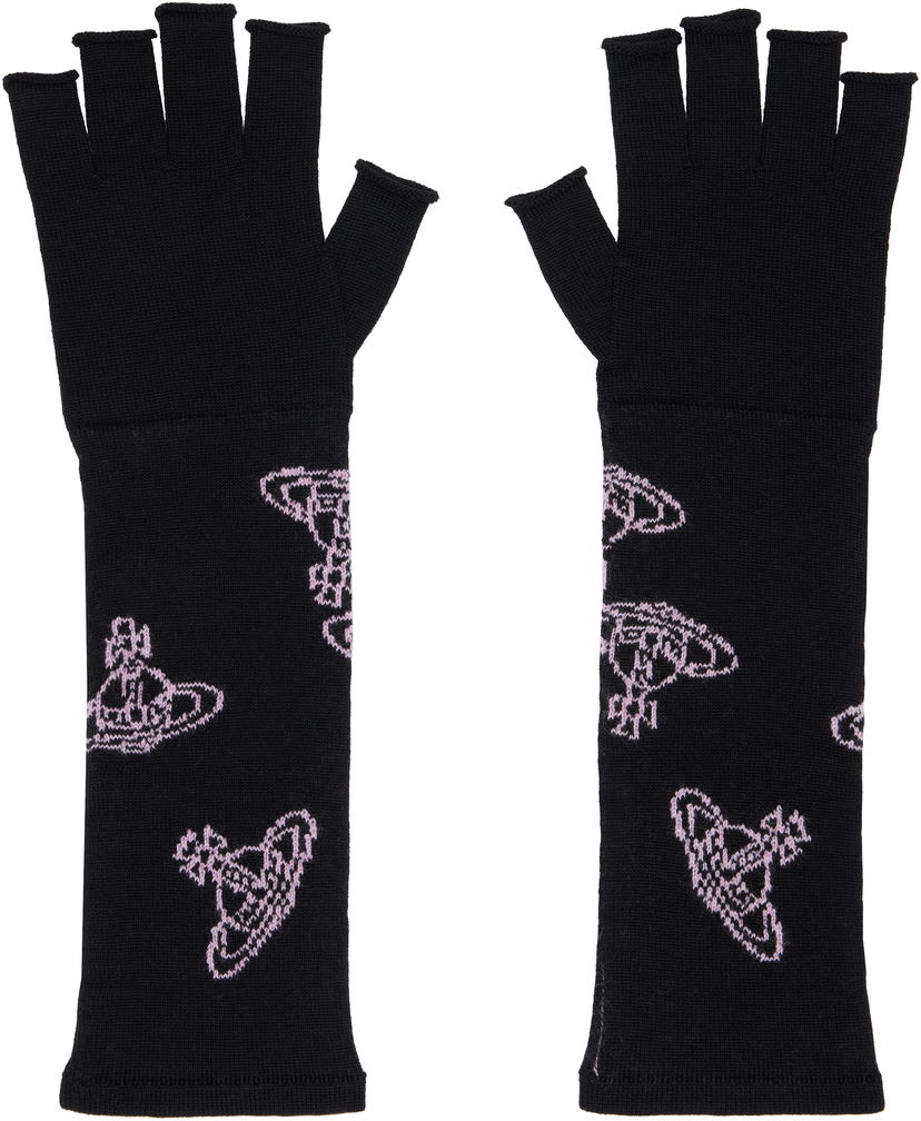 Rokavice Vivienne Westwood Fingerless Long Gloves Črna | 8202002S-K004F-