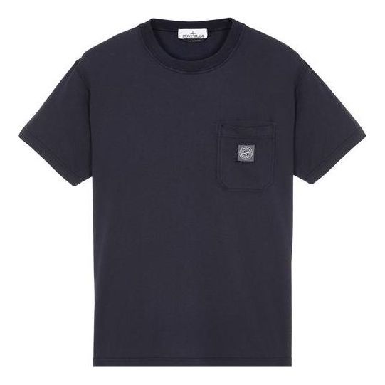 Majica Stone Island Logo Patch Pocket T-Shirt Mornarica | 101521957-A0020