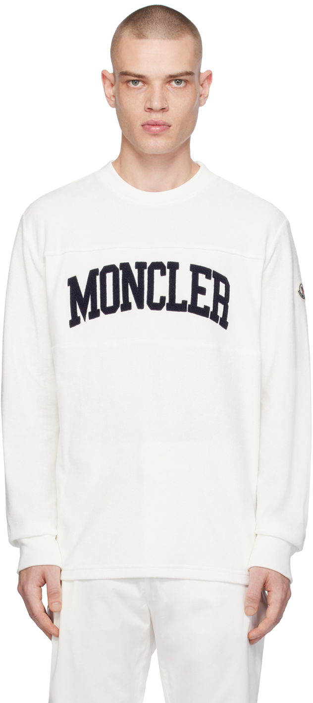 Pulover Moncler Embroidered Sweatshirt Bela | J10918G00024899VV