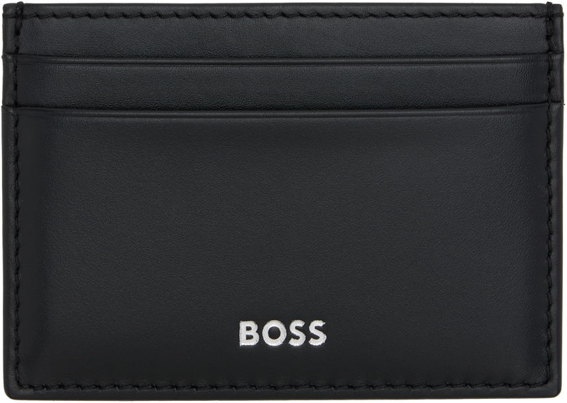 Denarnica BOSS Buffed Leather Card Holder Črna | 50546166
