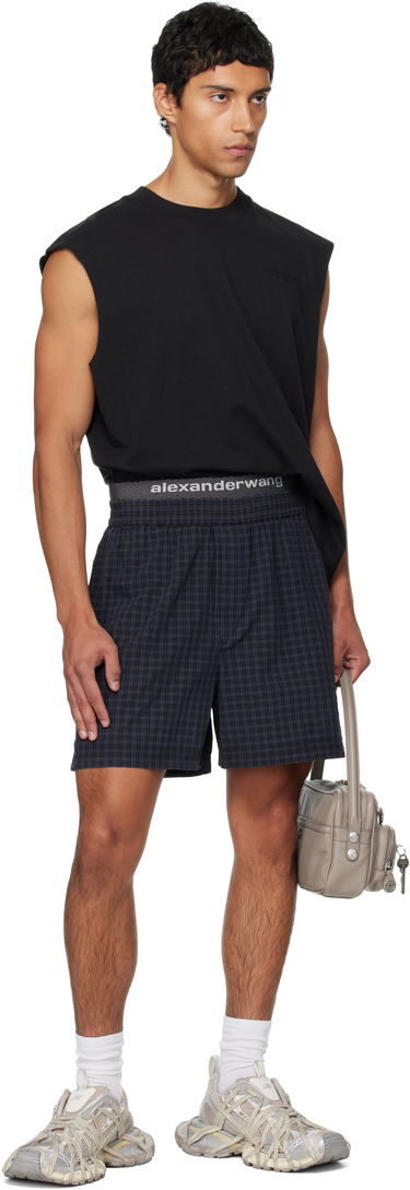 Majica brez rokavov Alexander Wang Alexander Wang Muscle Tank Top Mornarica | 6CC3251105, 4