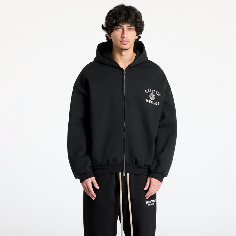 Pulover Fear of God Heavy Fleece Fullzip Hoodie Črna | 192HO246240F-001