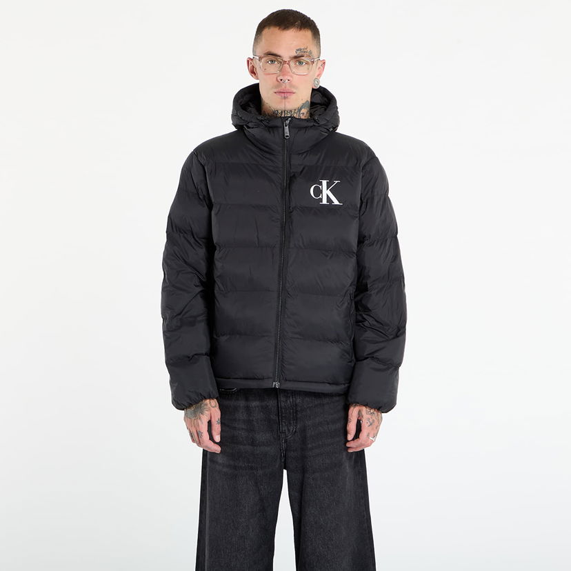 Puhovka CALVIN KLEIN Calvin Klein Jeans Monogram Puffer Jacket Črna | LV04RD528G UB1