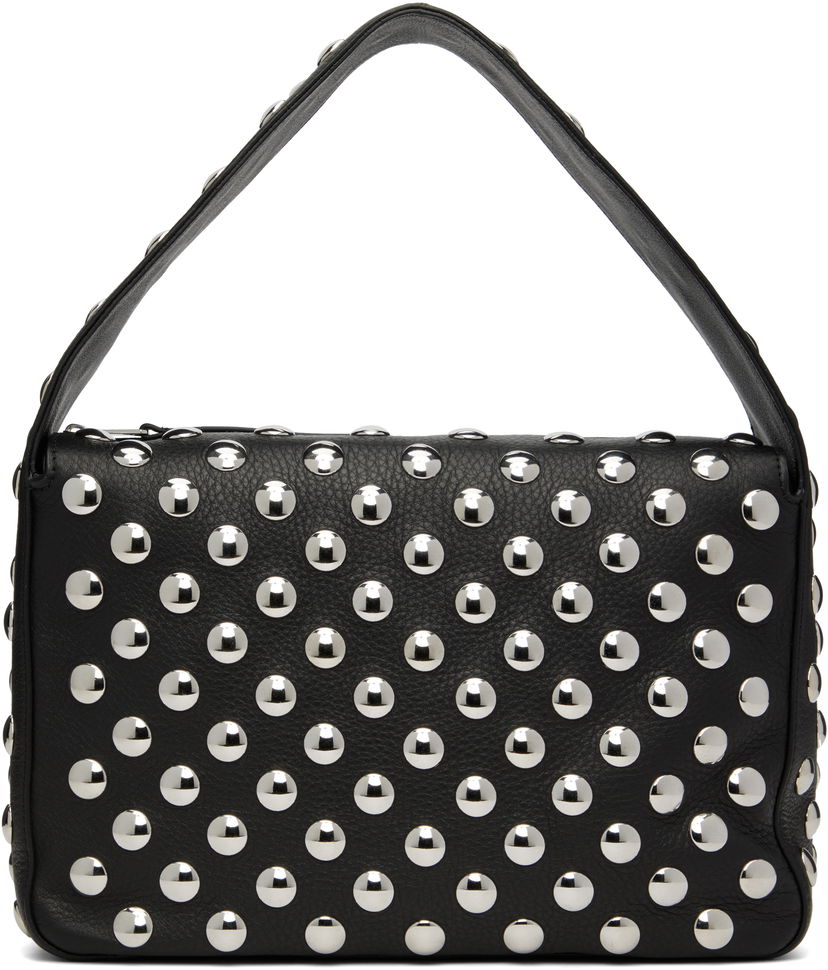 Torba za čez ramo Khaite KHAITE Elena Studded Shoulder Bag Črna | H2025-895