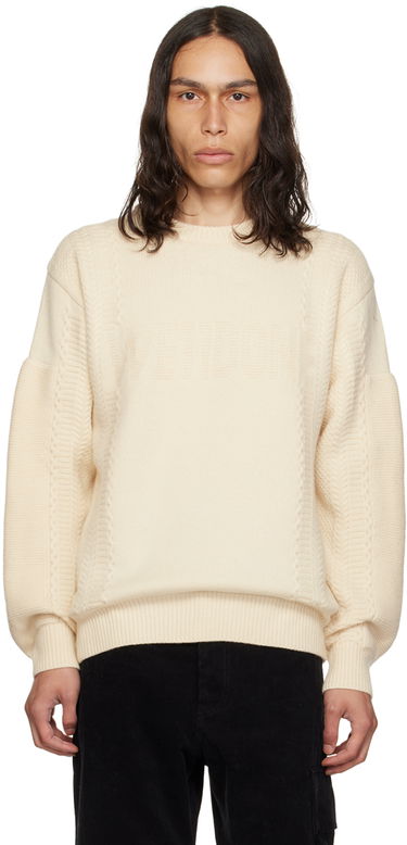 Pleteni pulover We11done We11done Square Patch Knit Sweater Bež | WD-KT3-23-643-U-IV, 0