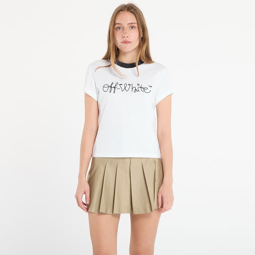 Majica Off-White Emb Script Logo Fitted T-Shirt Bela | OWAA112F25JER0010148