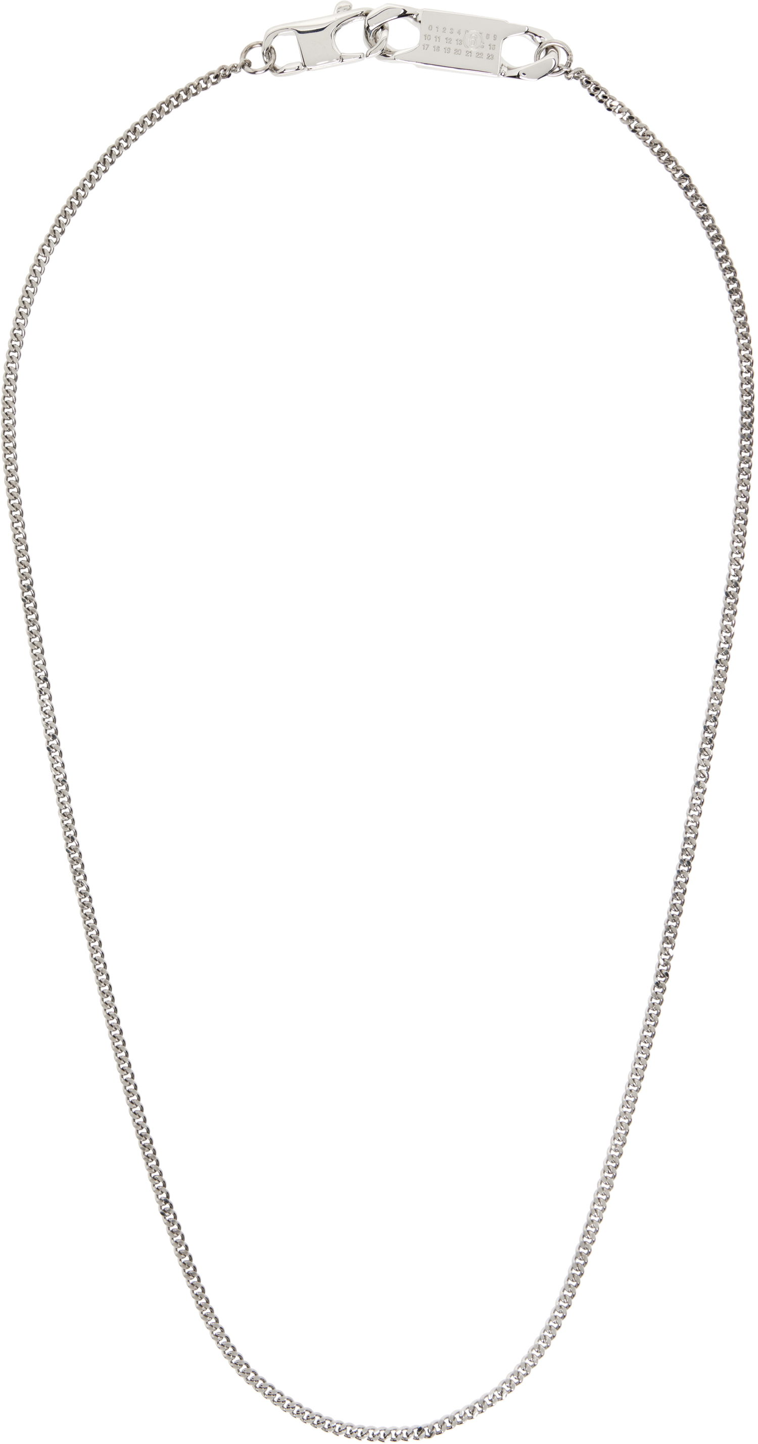 Ogrlica Maison Margiela MM6 Maison Margiela Silver Mixed Chain Necklace Kovinski | SM6UU0081 P8371, 0