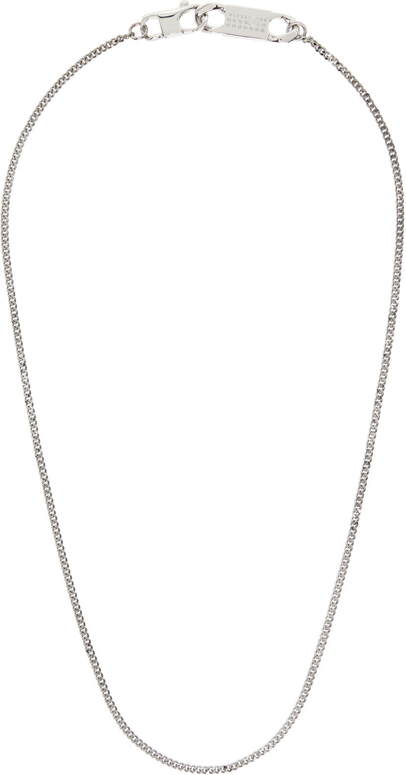 Ogrlica Maison Margiela MM6 Maison Margiela Silver Mixed Chain Necklace Kovinski | SM6UU0081 P8371