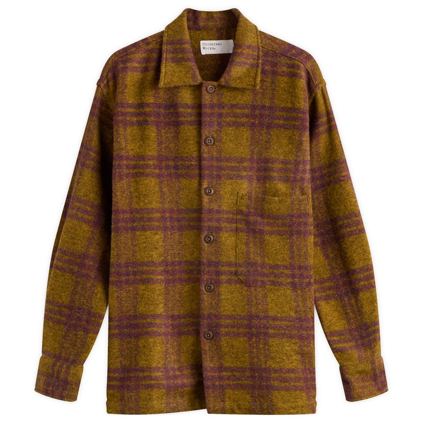 Srajce Universal Works Universal Works Dam Check Fatigue Shirt, Size Small Rjava | 33562-GLD