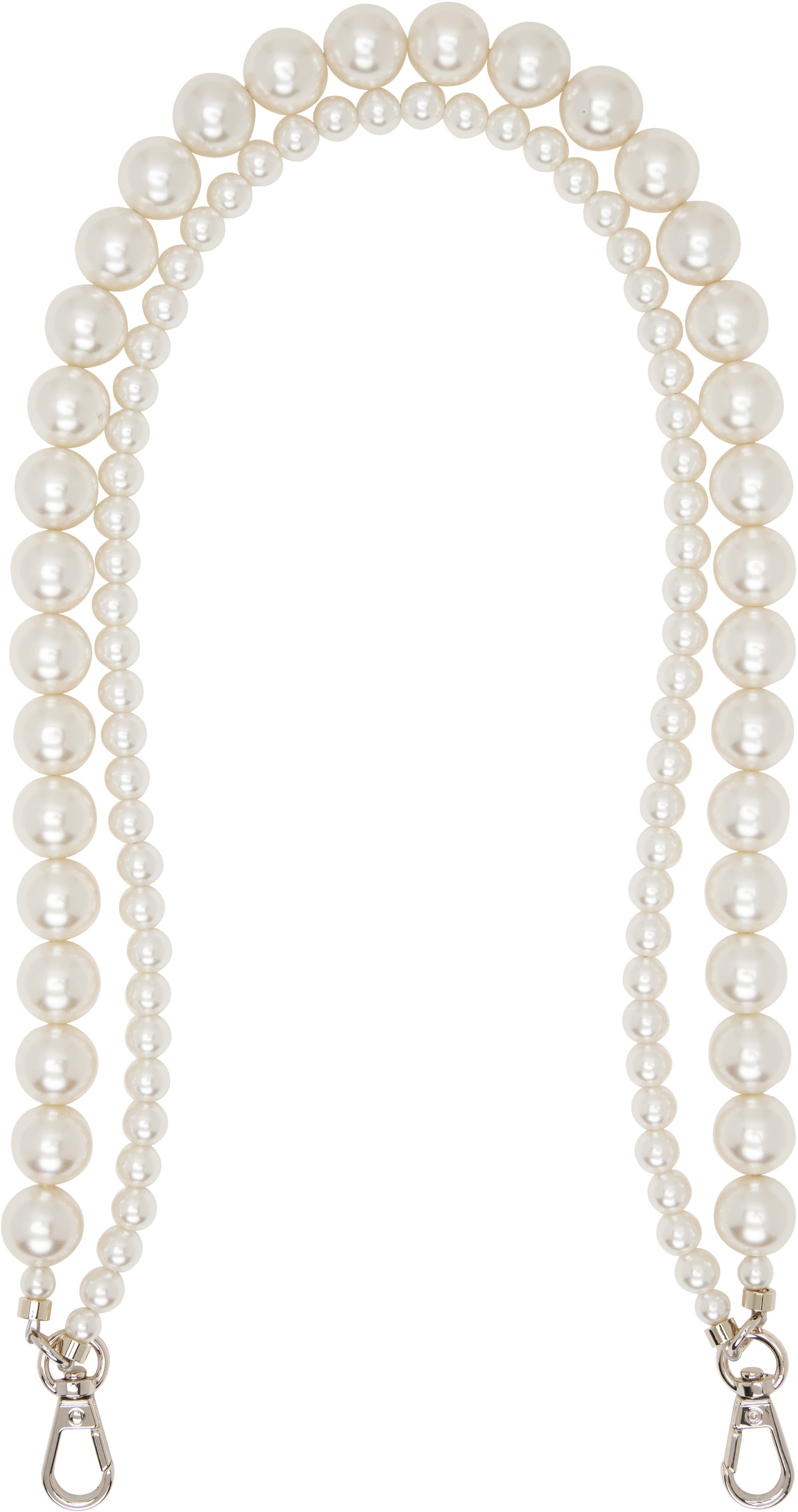 Ogrlica Simone Rocha Simone Rocha Faux-Pearl Bag Strap Bela | STRAP2 0904, 0