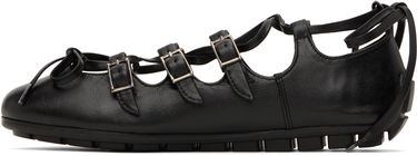Oblačila Simone Rocha Simone Rocha Ghillie Grip Ballerina Flats Črna | BPT2 0777, 2