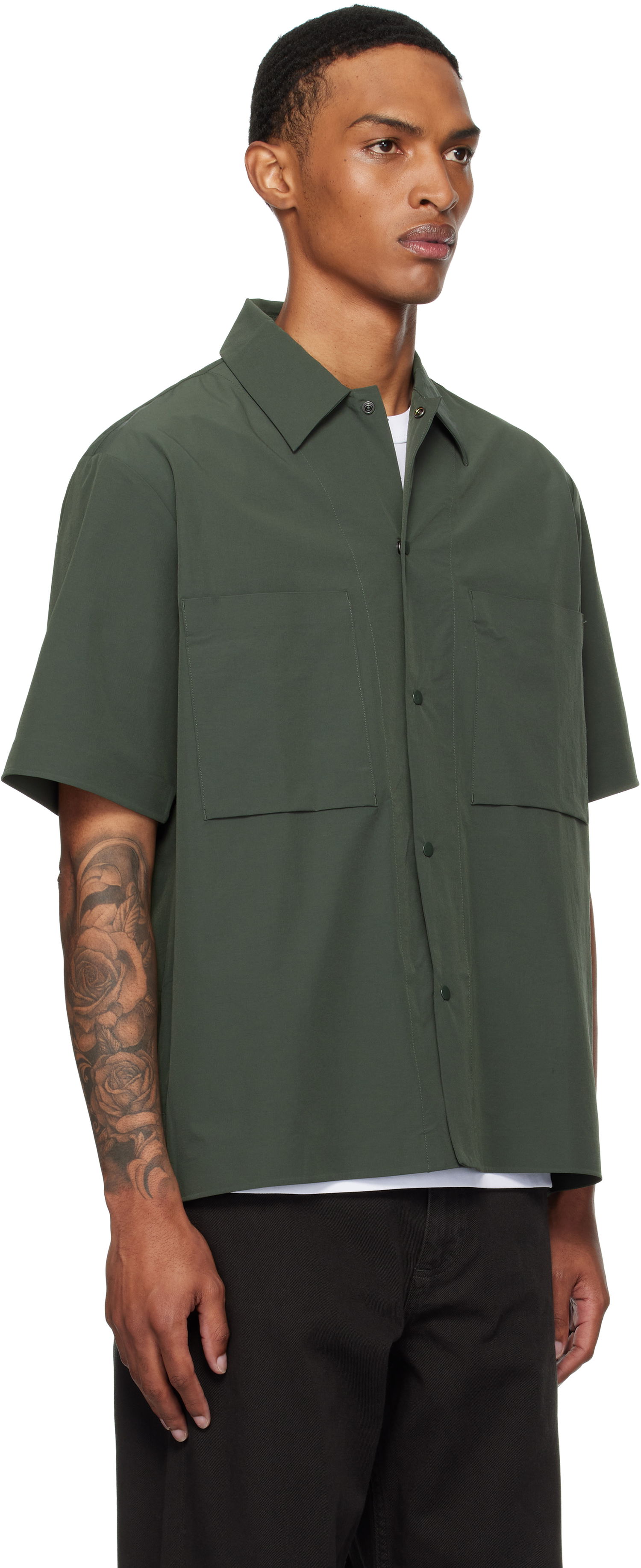 Srajce NORSE PROJECTS Norse Projects Hermann Travel Light Short Sleeve Shirt Zelena | N40-0824, 1