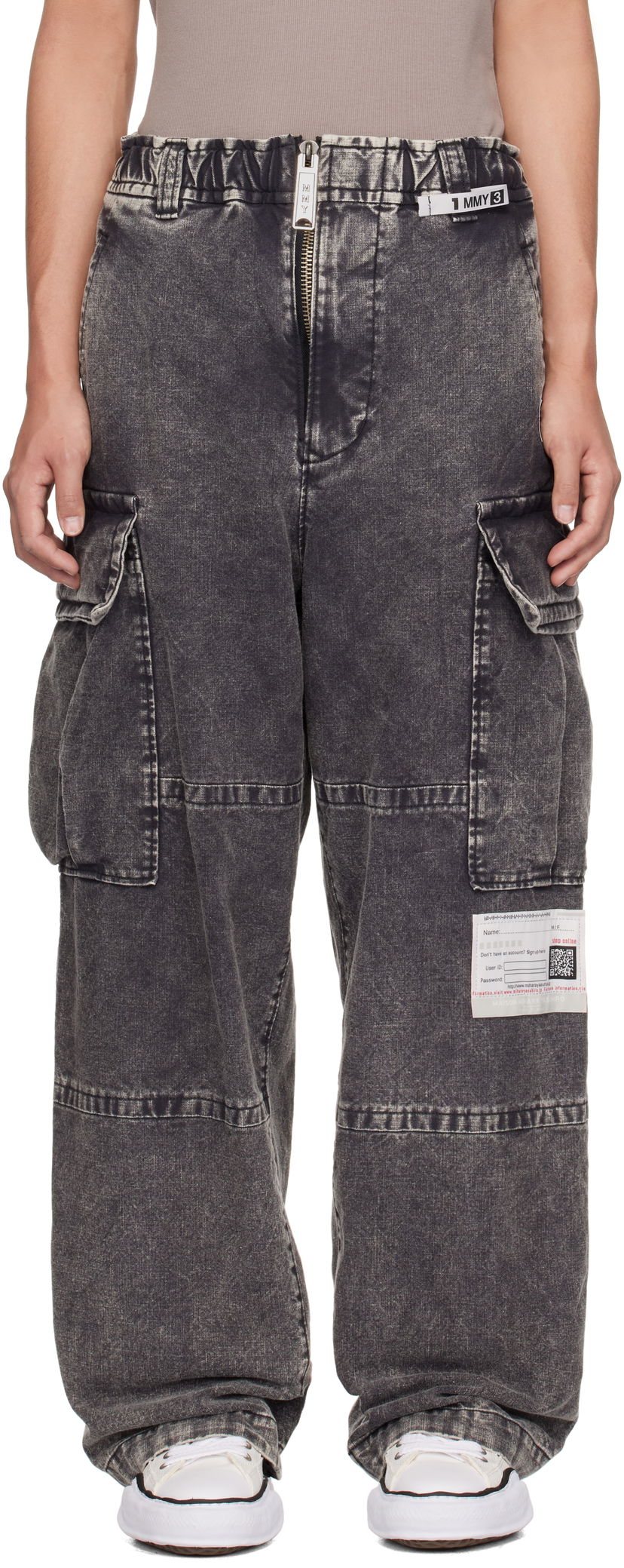 Cargo hlače Maison MIHARA YASUHIRO Maison MIHARA YASUHIRO Military Cotton Cargo Pants Siva | A13PT055