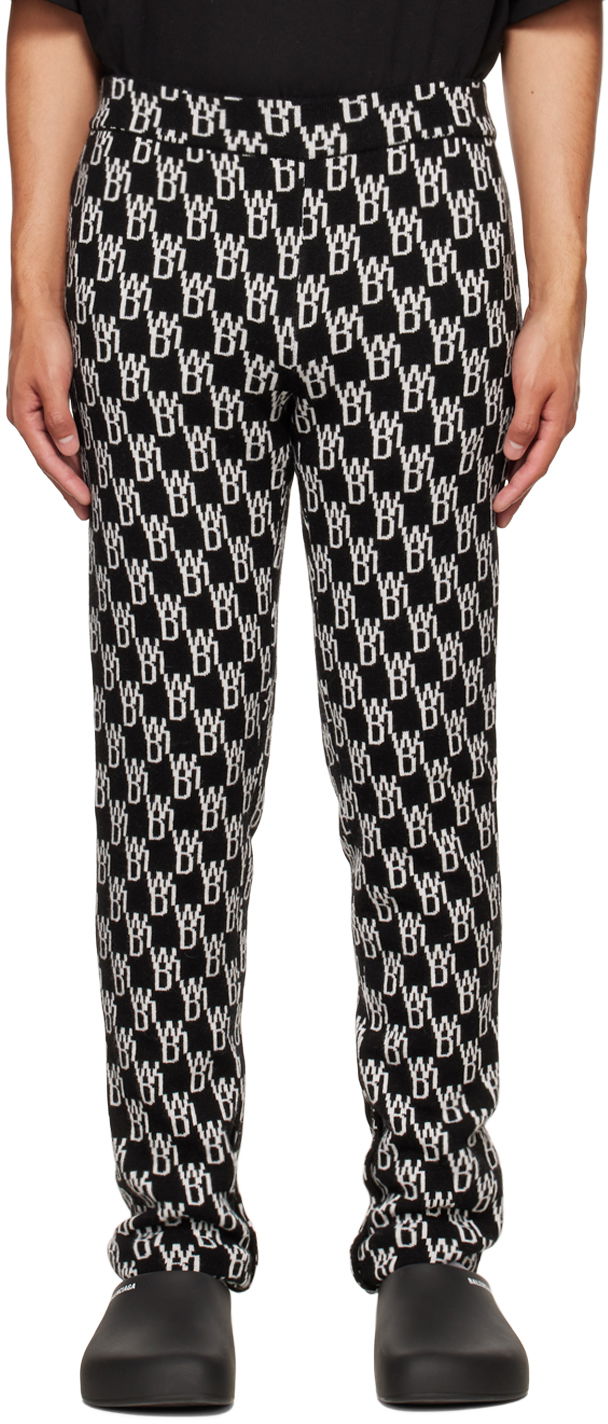 Pajkice We11done We11done Jacquard Lounge Pants Črna | WD-KP9-20-096-W-BK