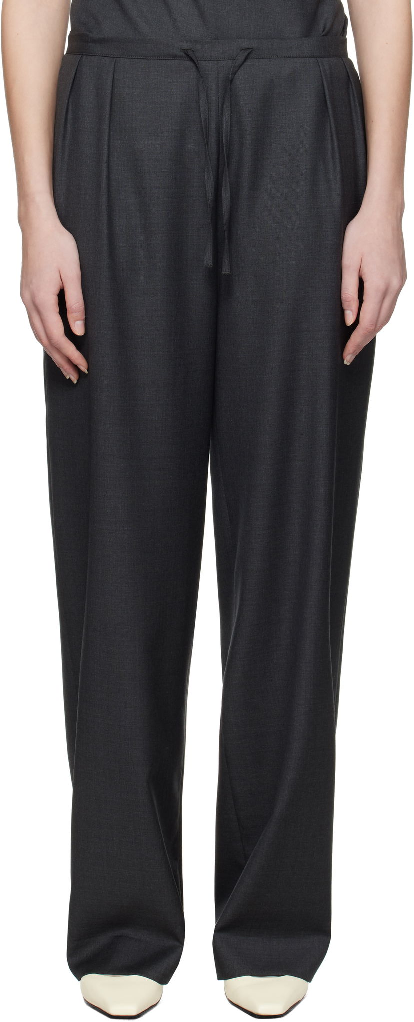 Hlače Loulou de Saison Loulou de Saison Cove Trousers Črna | COVE